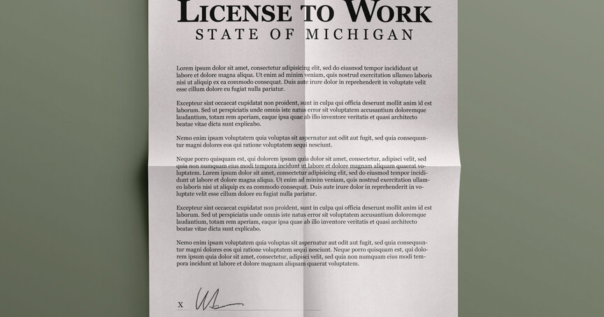 Nearly 1 Million Michiganders Are Subject To Occupational Licensing   Licensesmall 